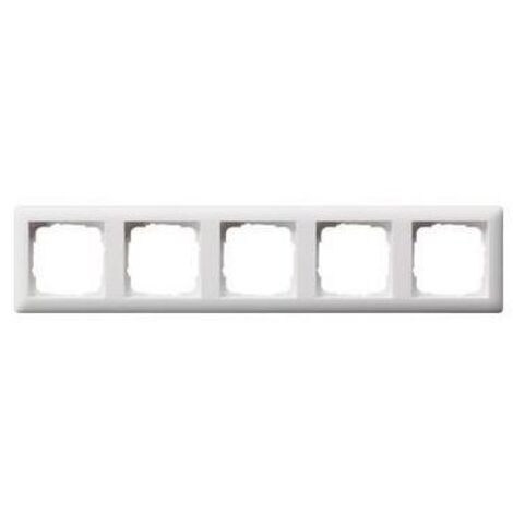 Gira Rahmen 5-fach reinweiß mit Kst für GEB-K Standard 55 021504