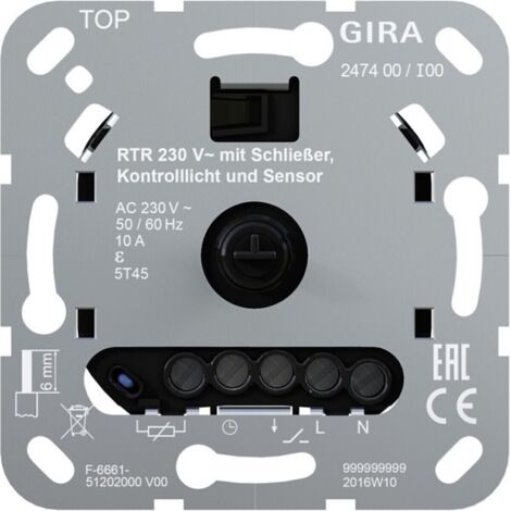 Gira RTR 230 V Schließer Kontroll FBH Einsatz [247400], 2474 00