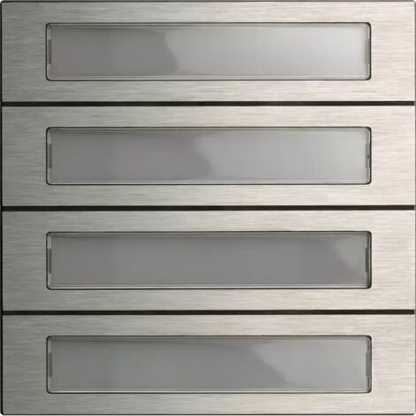 Gira Ruftastenmodul 4f System 106 Edelstahl [5534920], 5534 920