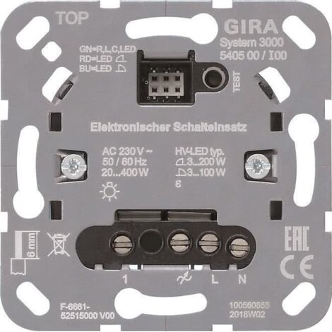 Gira S3000 elektr. Inserto interruttore [540500], 5405 00