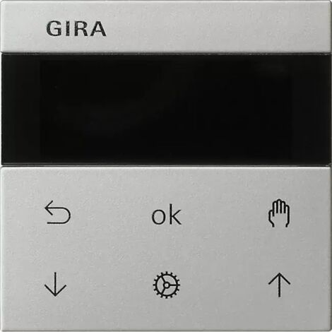 Gira S3000 Jal.-/Schaltuhr Display System 55 Edelstahl(lack.) [5366600], 5366 600