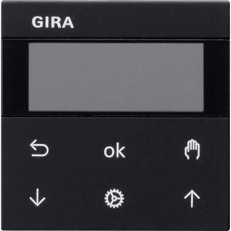 Gira S3000 Jal.-/Schaltuhr Display System 55 Schwarz m 5366005