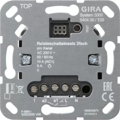 Gira S3000 Relaisschalteins. 2f Einsatz [540400], 5404 00