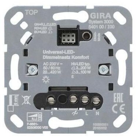 Gira S3000 Uni-LED-Dimmeins. Komfort Einsatz [540100], 5401 00