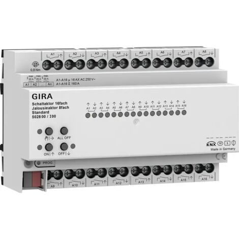 Gira Schalt-/Jal.aktor 16f/8f 16 A Std OneKNX REG 502800