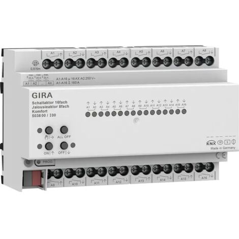 Gira Schalt-, Jalousieaktor 16f/8f 16 A 503800