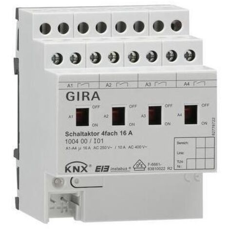Gira Schaltaktor 4f 16 A Hand KNX REG 100400