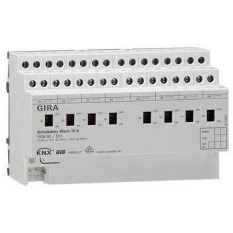 Gira Schaltaktor 8f 16 A Hand KNX REG 100600