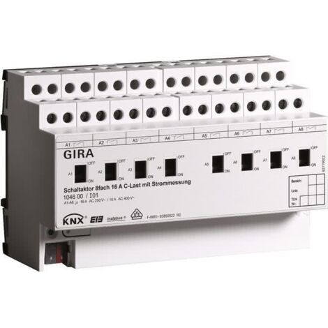 GIRA Schaltaktor 8fach REG KNX/EIB 16A C-Last 104600 (104600)