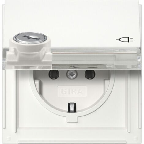 Gira SCHUKO-Steckd. KD Schloss sortiert + BSF Gira TX44 Reinweiß [446766], 4467 66