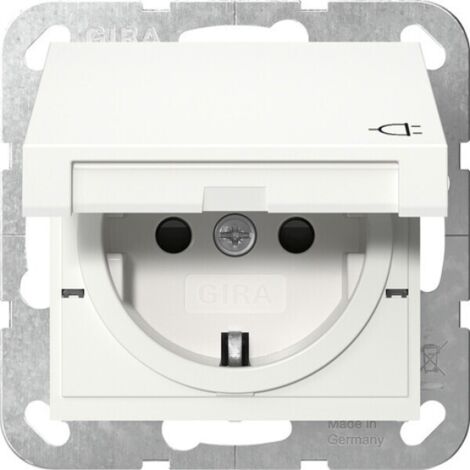 Gira SCHUKO-Steckd. KD + SP System 55 Reinweiß m [441427], 4414 27