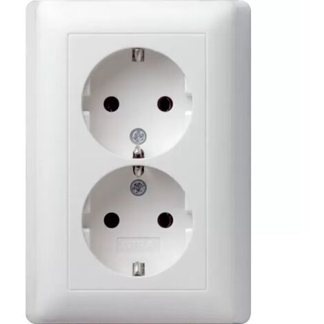Gira Steckdose 2-fach reinweiß mit UP IP20 Standard 55 078004 Schutzkontakt
