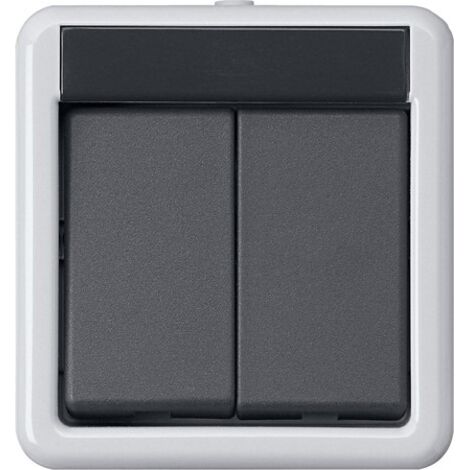 Gira Taster-BA 2f 1-Punkt KNX WG AP Grau [516130], 5161 30