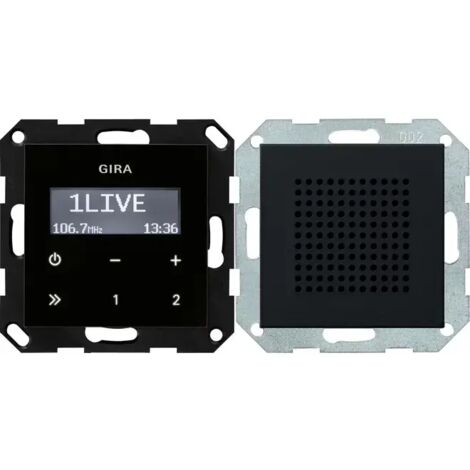 Gira UP-Radio RDS Lautsprecher System 55 Schwarz m [2280005], 2280 005