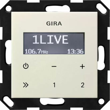 Gira UP-Radio RDS o.Lautsprecher System 55 Cremeweiß [228401], 2284 01