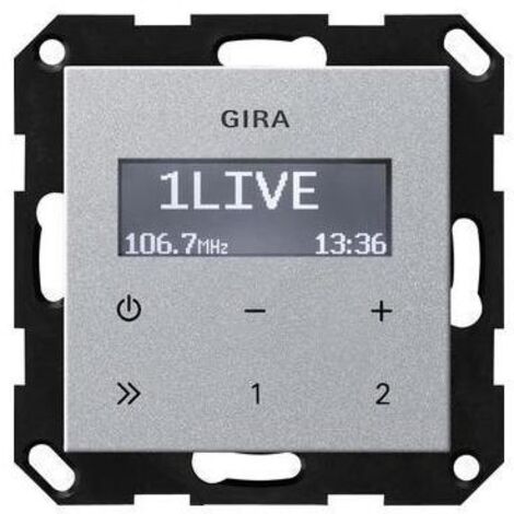 Gira UP-Radio RDS o.Lautsprecher System 55 F Alu [228426], 2284 26