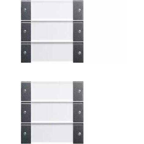 Gira Wippenset 6f (3+3) BSF System 55 Klar/Anthrazit 213628