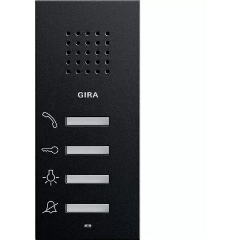 Gira Wohnungsstation AP System 55 Schwarz m [1250005], 1250 005