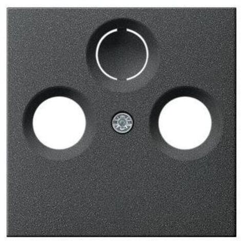 Gira Zentralplatte Sat/TV/Radio 3-fach anthrazit System 55 086928 Schraubbef