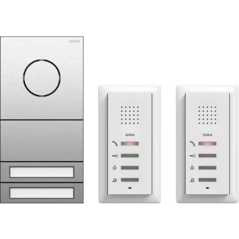 Gira Zweifamilienhauspaket 2407000 ZFH-Paket Audio 106 Edelstahl 2407000