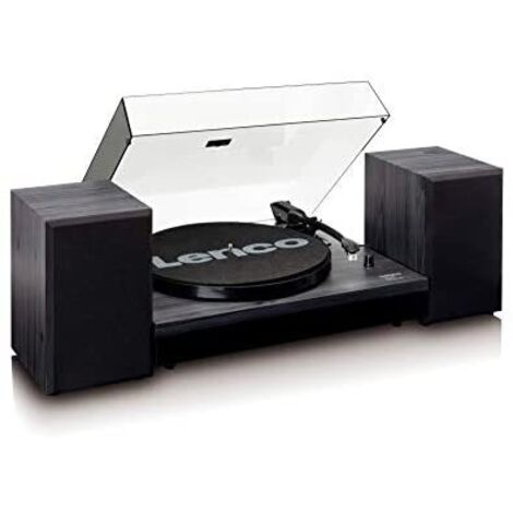 Giradiscos con Bluetooth® y dos altavoces externos Negro