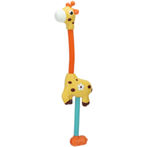 Girafe Électrique Arroseur Flexible Jouet de Bain pour Bébé avec Bords Arrondis pour Piscine et Salle de Bain