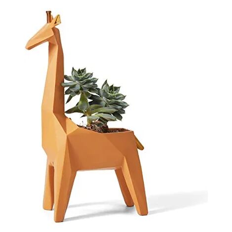 Girafe Planteur Pot Statue Arts Cadeau Figurine Résine Sculpture Décor 23cm
