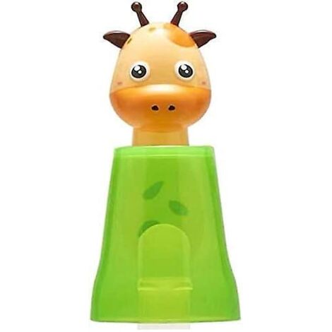 (girafe)gobelet  Dents Avec Porte-brosse  Dents Pour Enfants - Motif Animaux De Dessin Anim - Gobelet En Verre - Support Pour Boule De Bain - Supp