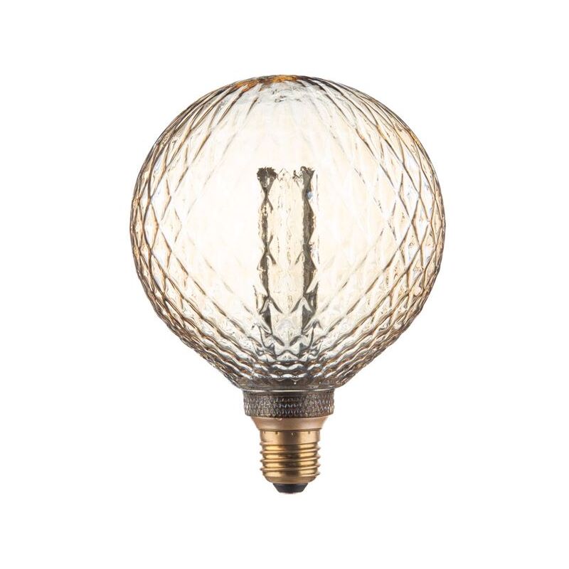 Led globe filament strié e27 3.5w ambrée 1800k 120lm dimable - Girard Sudron