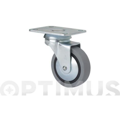 GIRAT GRIGIO RUOTA IN GOMMA CON PIASTRA B 50