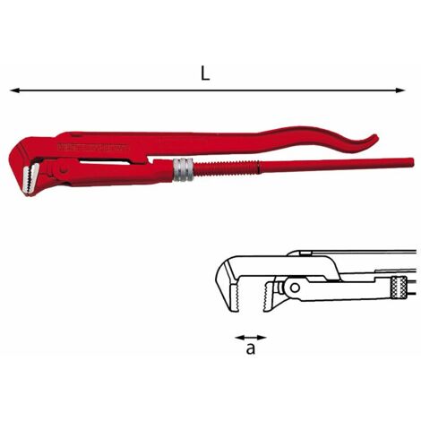 GIRATUBI MODELLO SVEDESE CON GANASCE A 90° DIRITTE 305 N 540-2