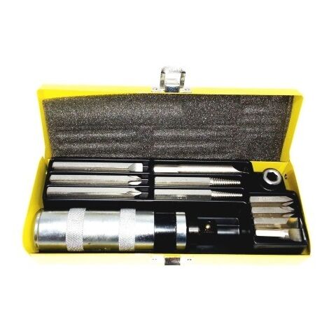 Giravite/Cacciavite a percussione/ad impatto con accessori set 12 pezzi