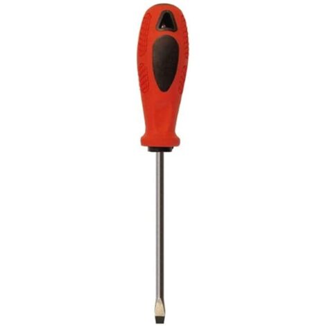GIRAVITE PROFESSIONALE CON LAMA A TAGLIO8x150MM MAGNETICA E IN ACCIAIO CROMO VANADIO - MANICO IN BIMATERIALE ROSSO/NERO