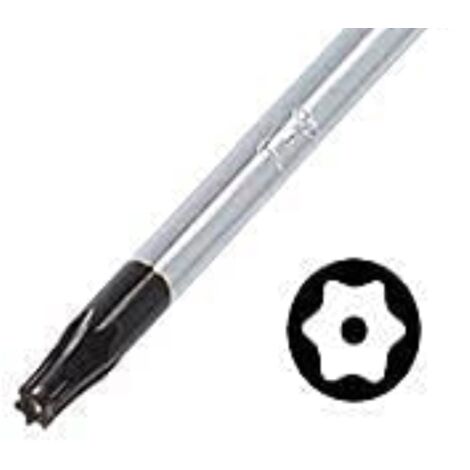 GIRAVITE PROFESSIONALE CON LAMA TORX Tx15 MAGNETICA E IN ACCIAIO CROMO VANADIO - MANICO IN BIMATERIALE GRIGIO/NERO 