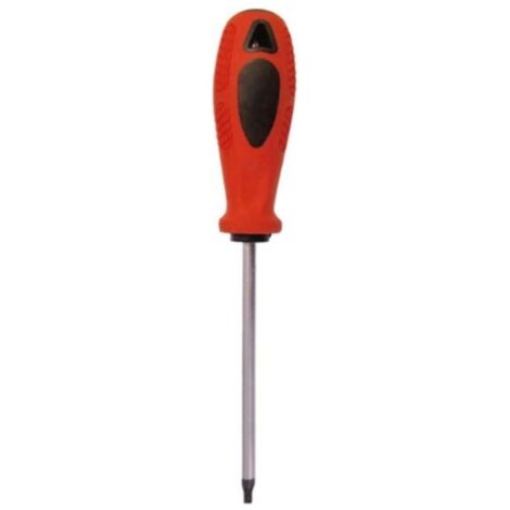 GIRAVITE PROFESSIONALE CON LAMA TORX Tx25 MAGNETICA E IN ACCIAIO CROMO VANADIO - MANICO IN BIMATERIALE ROSSO/NERO