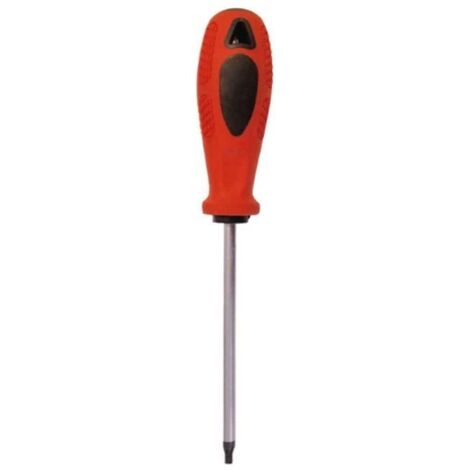 GIRAVITE PROFESSIONALE CON LAMA TORX Tx25 MAGNETICA E IN ACCIAIO CROMO VANADIO - MANICO IN BIMATERIALE ROSSO/NERO