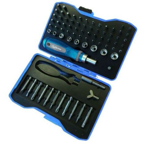 Giraviti Cricchetto Hu-Firma con Inserti e Bussole 76 Pezzi