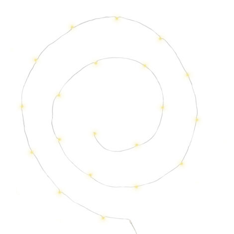 GIRLANDE 20 Micro-LED batteriebetrieben MIT WARMEM LICHT 190 cm