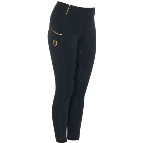 Girl's fleece lining classic leggings: 10 years, Blu