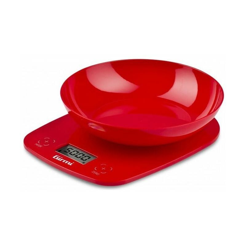 Girmi PS01 Bilancia da Cucina Rotonda Rosso