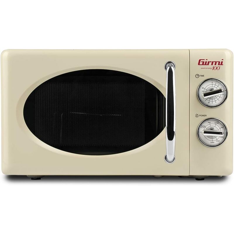 Girmi - Forno a cottura microonde 20 lt FM21 Retrò Vintage Crema