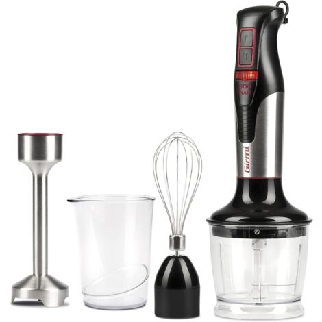 Girmi MX39 Mixer a Immersione con Kit, 800 Watt, 4 Lame, Fusto 19 cm