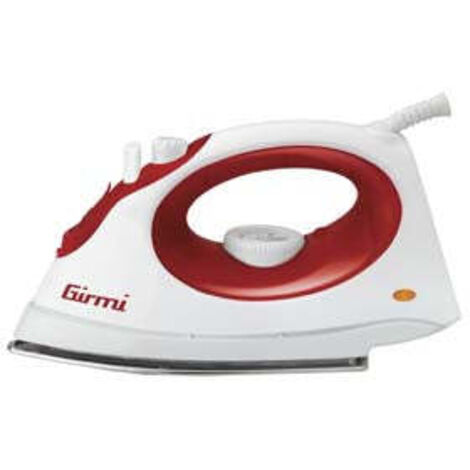 Girmi ST01 Fer à repasser à sec ou à vapeur Semelle en acier inoxydable 1800 W Rouge, Blanc