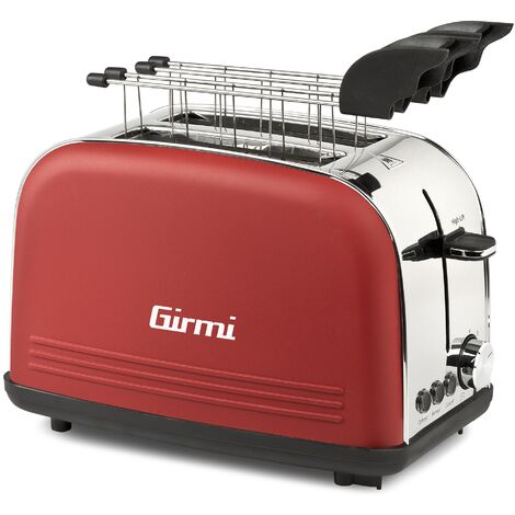 Girmi TP5702 Tostapane 850W Toaster Red and Silver