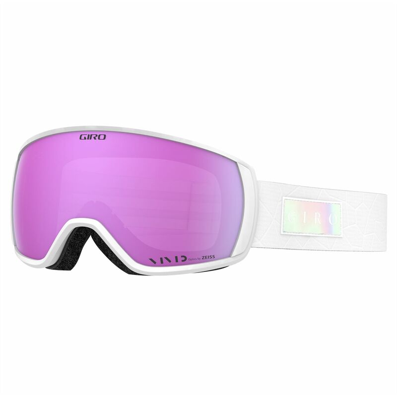 Giro Facet Women'S Snow Goggle 2021: White Iridescent - Vivid Pink Lenses Medium Frame Giwgwfa