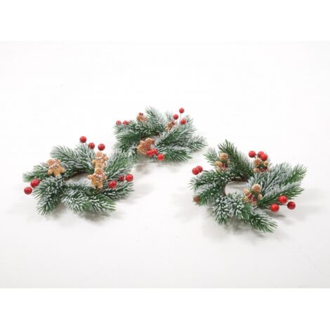 GIROCANDELA "GINGERBREAD" DIAM.18XH.5 CM ASSORTITO INDICARE MODELLO
