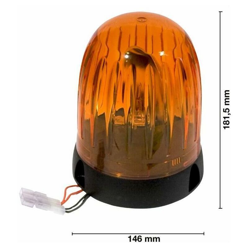 Girofaro base piana 12/24V, lampadina non inclusa