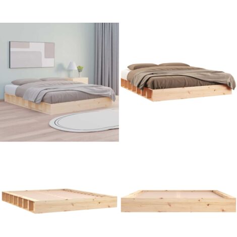 Giroletto 150x200 cm King in Legno Massello - Giroletto da letto - Letto in legno