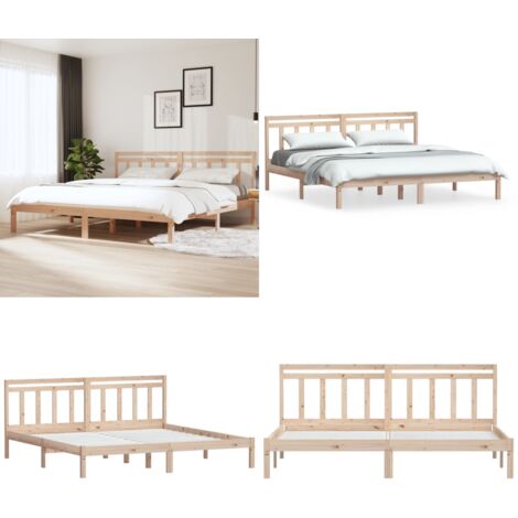 Giroletto 180x200 cm Super King in Legno Massello - Testiera in legno - Letto in legno