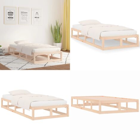 Giroletto 75x190 cm Small Single in Legno Massello - Letto singolo - Letto in legno massello